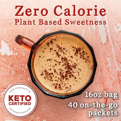 In the Raw Monk Fruit Sweetener Bundle ÃƒÂ¢Ã¢â€šÂ¬Ã¢â‚¬Å“ 16 OZ Bag of Natural Powder + 40 Zero-Calorie Sweetener Packets, Keto Sugar Substitute