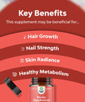 10000 mcg Pure Biotin Pills for Women Men - Stop Hair Loss Thinning Natural Supplement for Shiny Thick Hair Growth - Vegetarian Vitamin Capsules - Get Clear Skin Strong Nails by Natures Craft
