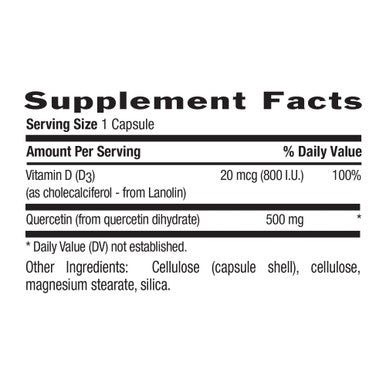 Country Life Quercetin + Vitamin D3 With 500Mg Of Quercetin & 100% Daily Value Of Vitamin D3 90 Vegetarian Capsules Certified Gluten Free Certified Vegetarian