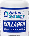 Natural Systems Collagen Plus Vitamin C By Natural Systems 60 Capsules - Collagen Hydrolysate And Vitamin C For Vital Hair And Skin - Collagen Supplements Women And Men - Hydrolyzed Collagen Peptides Powder Pills