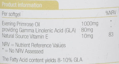 Natures Aid Evening Primrose Oil 1000 mg Cold Pressed Omega-6 GLA 180 Softgel Capsules