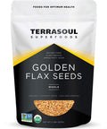 Terrasoul Superfoods Organic Golden Flax Seeds, 2 Lbs - Fiber | Protein | Omega Fats
