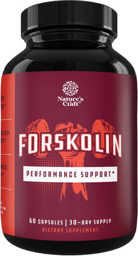 Natures Craft Pure Forskolin Extract - Fat Burning & Metabolism Boosting Weight Loss Supplement - Natural Pills for Women & Men 30 Servings per Container