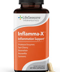 Life Seasons Lifeseasons Inflamma-X - Inflammation Support Supplement - Turmeric Boswellia & Bromelain - Soothes Aches & Chronic Discomfort - Reduces Swelling & Inflammatory Compounds - 60 Capsules