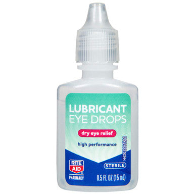 Rite Aid Lubricant Eye Drops 0.5 fl oz | Polyethylene Glycol 400 0.4%, Propylene Glycol 0.3% | Eye Lubricant Drops for Dry Eyes | High Performance Eye Care for Dry Eyes | Refreshes Eyes