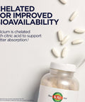 Kal Calcium Citrate 1000Mg, Calcium Supplements For Women And Men, Bone Health, Teeth, Nervous, Muscular & Cardiovascular System Support, Gluten And Lab Verified, 60 Servings, 180 Tablets