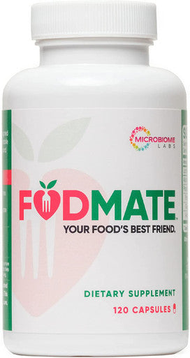 Microbiome Labs FODMATE Digestive Enzymes - Enzymes for Digestion, Occasional Mild Bloating Relief for Adults - Helps Break Down FODMAPs - Complement Low-FODMAP Protocols (120 Ct)