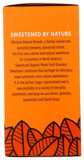 Sweetleaf Monk Fruit Organic Sweetener Granules 80 Packets