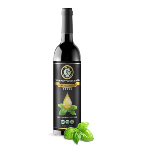M.G. Pappas Extra Virgin Olive Oil, High Polyphenol EVOO - Cold Pressed & Unfiltered Greek Olive Oil - Over 500mg/kg Polyphenols with High Hydroxytyrosol - Award-Winning Organic Quality - 12.7oz (375ml) Bottle