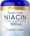 Carlyle Niacin Flush 500mg | 220 Capsules | Non-GMO and Gluten Essential Vitamin
