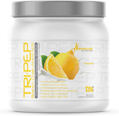 Metabolic Nutrition - TRIPEP - Tri-Peptide Branch Chain Amino Acid BCAA Powder Pre Intra Post Workout Supplement - 400 Grams (40 Servings)