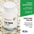 4Life Cal-Mag Complex - Supplement for Healthy and Strong Muscle Bone and Joint Support - Supplement with Calcium Magnesium Vitamin D and Vitamin K - 90 Tablets