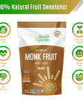 Health Garden Monk Fruit Sweetener Golden - Non Gmo - Gluten - 1:1 Sugar Substitute - her - Keto Friendly (1Lb 2-Pack)