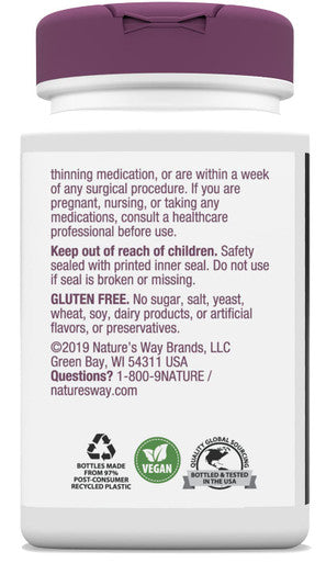 Nature'S Way Premium Herbal Garlicin Cardio, 350 Mg Per Serving, 180 Count