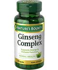 Nature's Bounty Ginseng Complex Herbal Health Capsules 75 Ea (Pack Of 2)