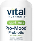 Hyperbiotics Pro-Mood Probiotic Supplement | Supports Stress Management | Promotes Calmness Focus & Immune Function | Shelf-Stable | Vegan Dairy & Gluten | 60 Count