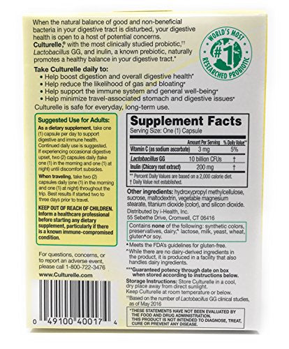 Culturelle Digestive Health Probiotic - 2 Boxes 80 Capsules Each