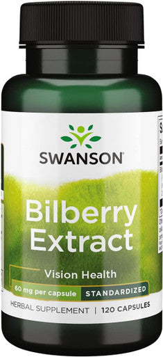 Swanson Bilberry Extract (Standardized) 60 Milligrams 120 Capsules