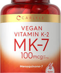 Carlyle Vitamin K2 MK7 100mcg | 200 Vegan Capsules | Menaquinone-7 Supplement | Non-GMO Gluten