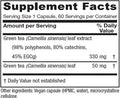Vitanica Green Tea Extract Supplement 330mg 45% EGCG 98% Polyphenols and 80% Catechins Energy Antioxidant and Immune Support Vegan 60 Capsules