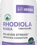 Rhodiola Rosea Organic Tibetan Premium Grade 3.5% Rosavin & 2.5% Salidroside 90 Vegetarian Caps (200 mg) - Reduce Stress & Increase Energy