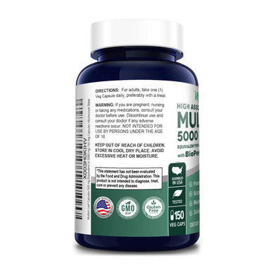 NusaPure Mullein Leaf Capsules 5000mg | 150 Veggie Caps mg | Bioperine