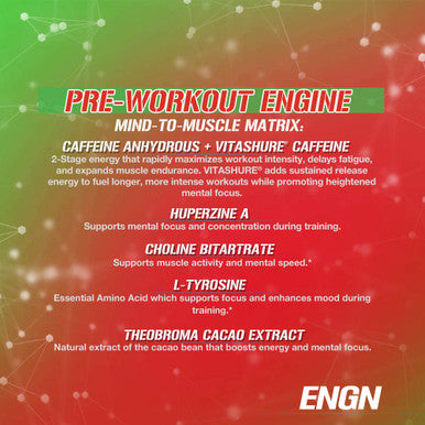 EVL Intense Pre Workout with Creatine - Pre Workout Powder Drink for Lasting Energy Focus and Recovery - ENGN Energizing Pre Workout for Men with Beta Alanine and L Theanine - Cherry Limeade