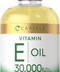 Carlyle Vitamin E Oil | 30000 IU | 2.5 fl oz | Ingestible & Topical Grade | Moisturizing for Skin | Vegetarian Non-GMO Gluten Supplement