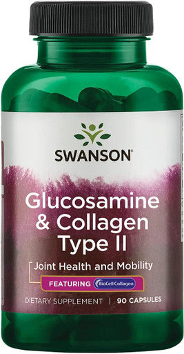 Swanson Glucosamine & Collagen Type II - Featuring BioCell Collagen 90 Capsules