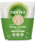 Nutiva Organic Cold-Pressed Raw Hemp Seed Protein Powder, Peak Protein, 16 Ounce, USDA Organic, Non-GMO, Whole 30 Approved, Vegan, Gluten-Free & Keto, Plant Protein with Essential Amino Acids