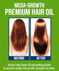 Difeel Premium Castor Plus Biotin - Mega-Growth Premium Hair Oil 2.5 oz.