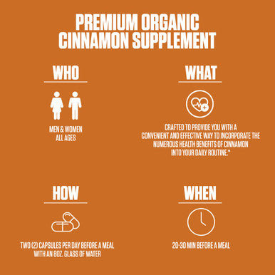 EPN Supplements Organic Ceylon Cinnamon Extra Strength | #1 Rated Natural Cinnamon Pill Supplement | Antioxidant, Improve Cognitive Function & Overall Health For Men & Women, 1200Mg - 60 Capsules