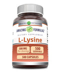 Amazing Formulas L-Lysine Supplement | 500 Mg | Non-Gmo, Gluten Free