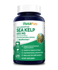 NusaPure Sea Kelp Iodine 325 Mcg Per Capsule with Bioperine. 200 Veggie Capsules (Non-GMO & , Made with Organic kelp)