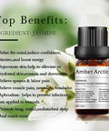 Rose Jasmine Essential Oil Set, 100% Pure Natural Aromatherapy Therapeutic Grade Essential Oils for Diffuser-2 X 10ml