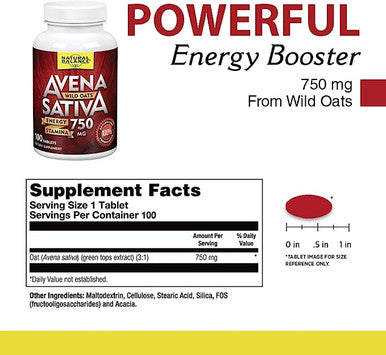 Avena Sativa Wild Oats 50 Tabs By Natural Balance (Formerly known as Trimedica)