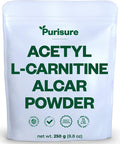 Purisure Acetyl L-Carnitine Powder 250G Alcar Powder Amino Acid Supplement Acetyl L-Carnitine Supplement For Better Cognitive Performance And Muscular Endurance Gluten Free Non-Gmo 500 Servings