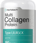 Multi Collagen Protein 2000 mg | 180 Capsules | Type I, II, III, V, X | Collagen Peptide Pills | Keto & Paleo Friendly, Gluten Free Supplement | by Horbaach