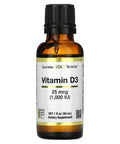 California Gold Nutrition Vitamin D3, 25 Mcg (1,000 Iu), 1 Fl Oz (30 Ml)