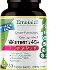 EMERALD LABS Womens 45+ 1Daily Multi Complete Multivitamin for Comprehensive Support Bone and Heart Health Designed for Women 45+ GlutenFree and Vegetarian 60 Vegetable Capsules