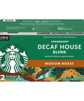 Starbucks K-Cup Coffee Pods, Medium Roast Hot or Iced Coffee, Decaf House Blend, 60 Keurig Pods