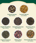 Vahdam Founder's Select - Assorted Tea in Presentation Box - 8 Flavors 40 Pyramid Tea Bags | Long Leaf Pyramid Tea Variety Pack | Premium Tea s | s for Women & Men