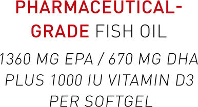 Natural Factors Ultra Strength RxOmega3 Fish Oil DHA and EPA with Vitamin D3 150 Softgels