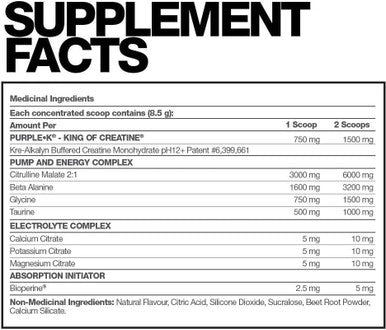 Fusion Muscle PURPLE K REPS - Explosive Strength Gains and Pump PRE-WORKOUT Formula - ROCKET POP, 40 Servings