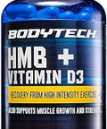BODYTECH HMB + Vitamin D3 Supports Muscle Growth and Strength 120 Vegetable Capsules