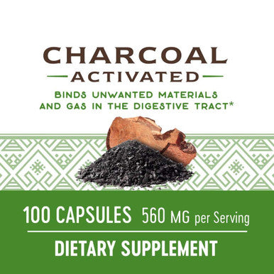 Natures Way Activated Charcoal Intestinal Cleanser Capsule, 260 Mg - 100 Per Pack - 3 Packs Per Case.3