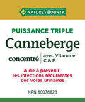 Nature s Bounty Natural Cranberry Fruit Vitamin C 100 Count