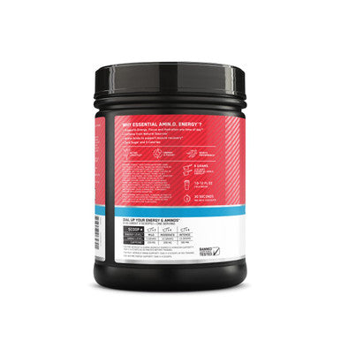 Optimum Nutrition Essential Amin.O Energy & Electrolytes - Energy Focus & Post-Workout Muscle Recovery - Strawberry Pre-Workout Electrolyte Powder Drink - Strawberry Burst 1.51 Lb (72 Servings)