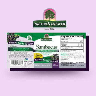 Nature'S Answer Alcohol- Sambucus Original 4oz Liquid | Daily Immune Support | Packed with Antioxidants | Family Friendly | Gluten- Vegan | Single Count