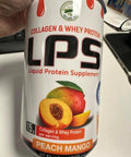 Nutritional Designs Lps Liquid Collagen & Whey Protein Supplement, Sugar-Free, Non-Gmo Drink, Promotes Healthy Skin & Hair For Men & Women. (Critical Care) Peach Mango